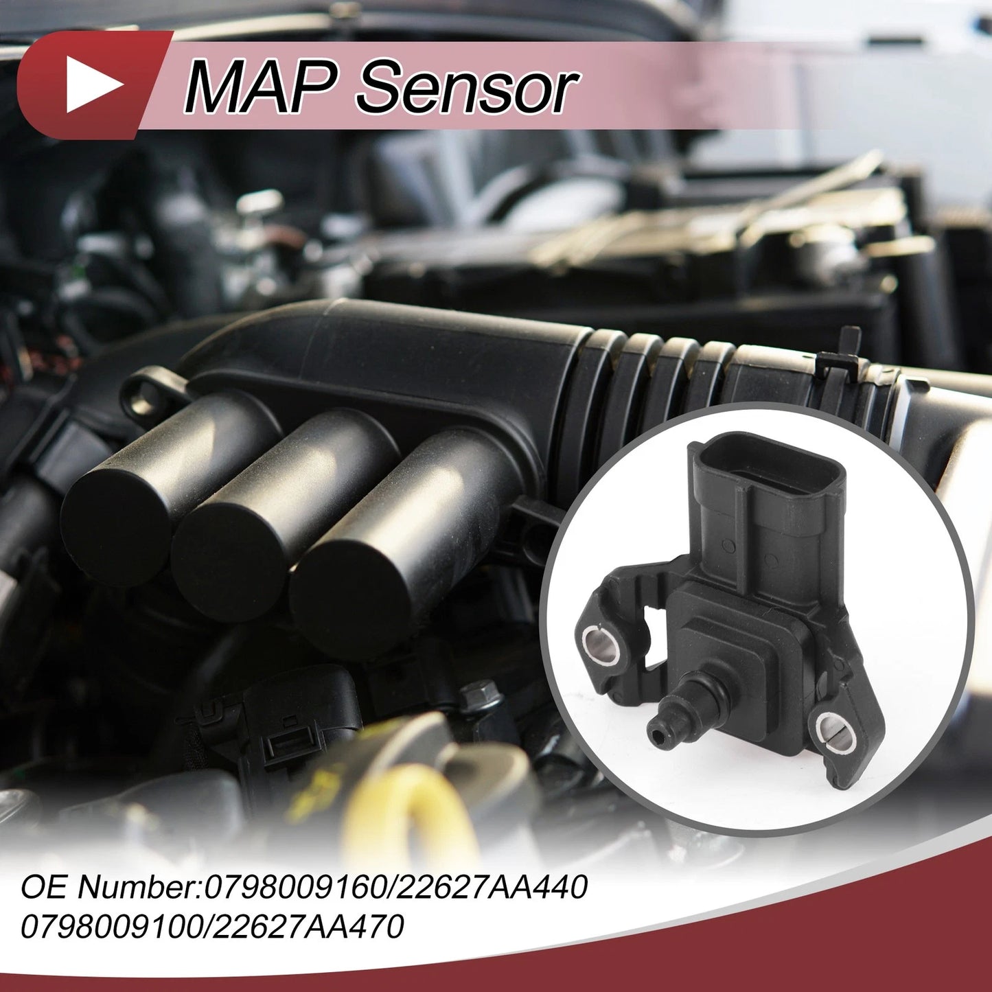 MAP Sensor for Subaru Impreza STI 2.5T (2004-2007)