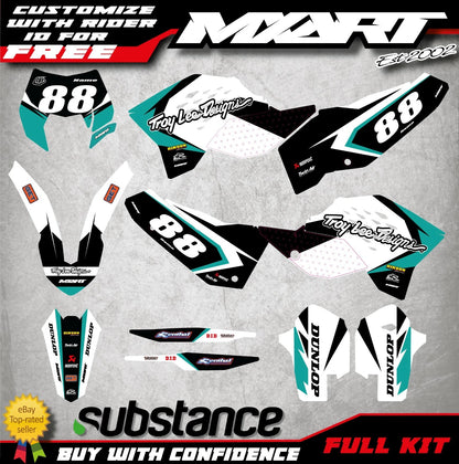 Custom Decals for KTM EXC 2008-2011 BULLETT STYLE Full Sticker Kit