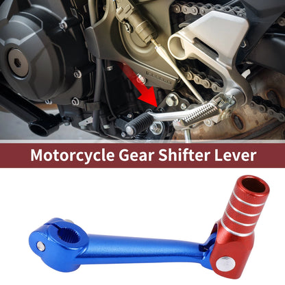 Folding Gear Shifter Lever Blue Red Silver Tone for Bosuer M5