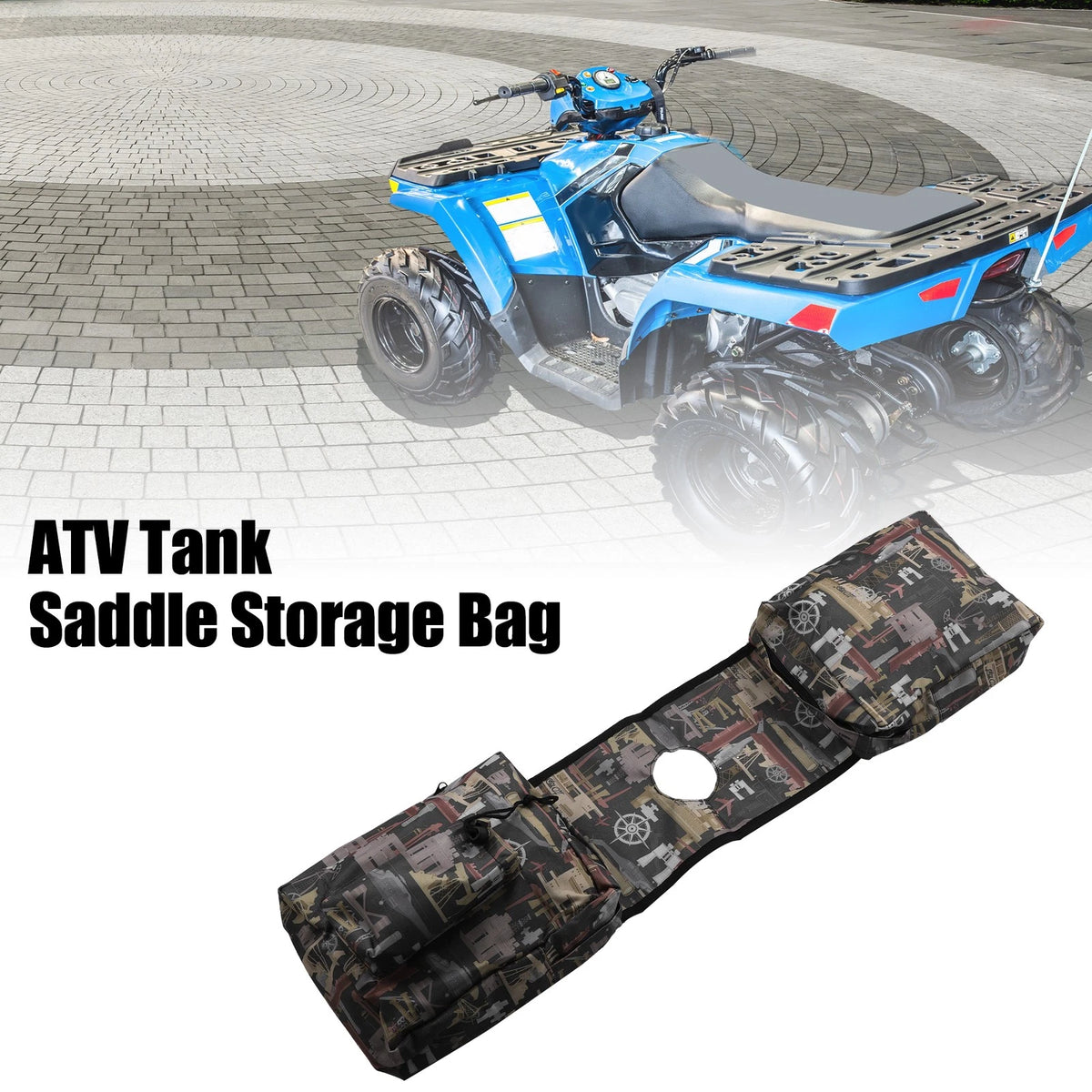 Saddlebags Cargo Pouch Storage Bags for ATV UTV Motorcycle Fuel Tank