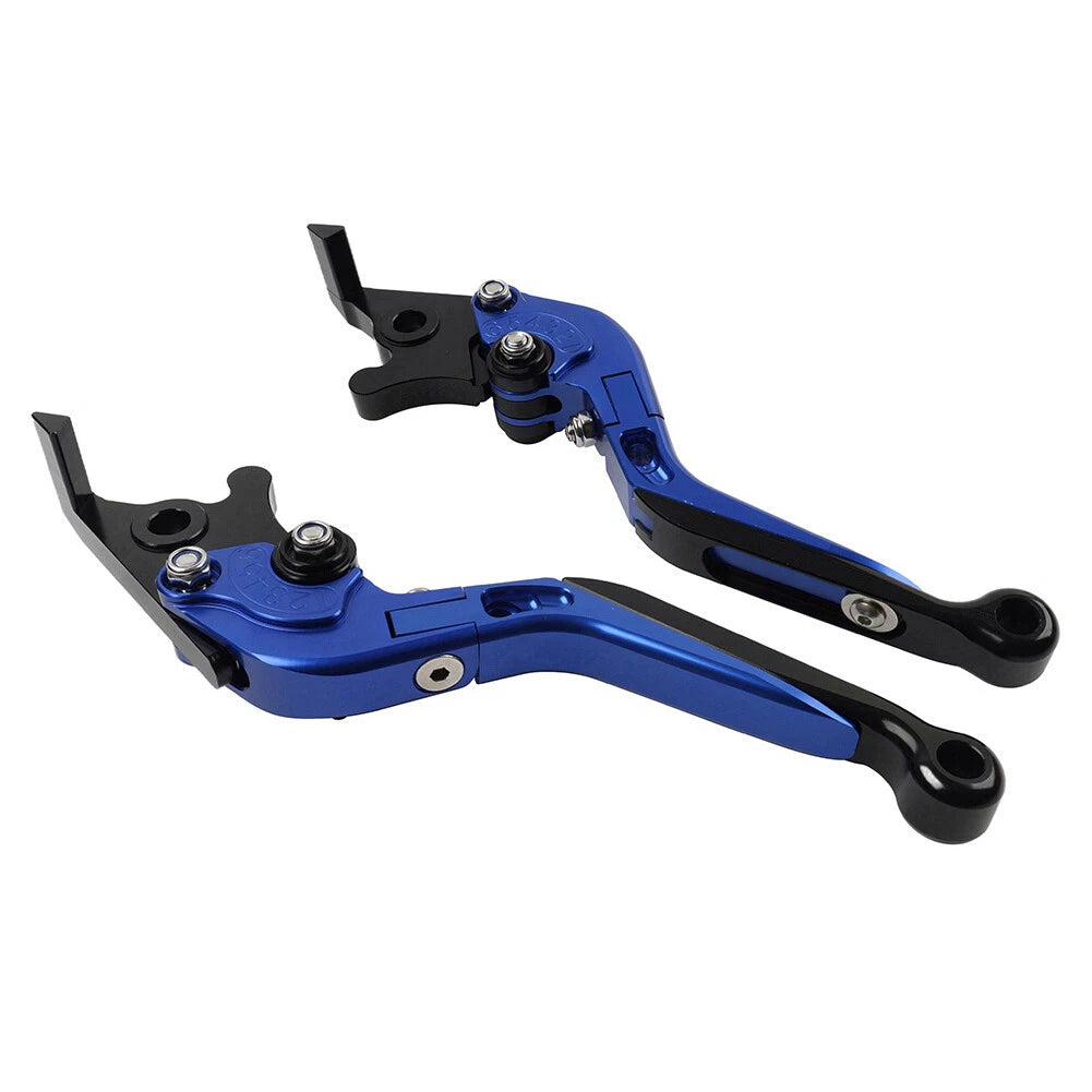 Blue Extendable Brake Clutch Levers for Kawasaki Z1000 ZX6R (2007-2018)