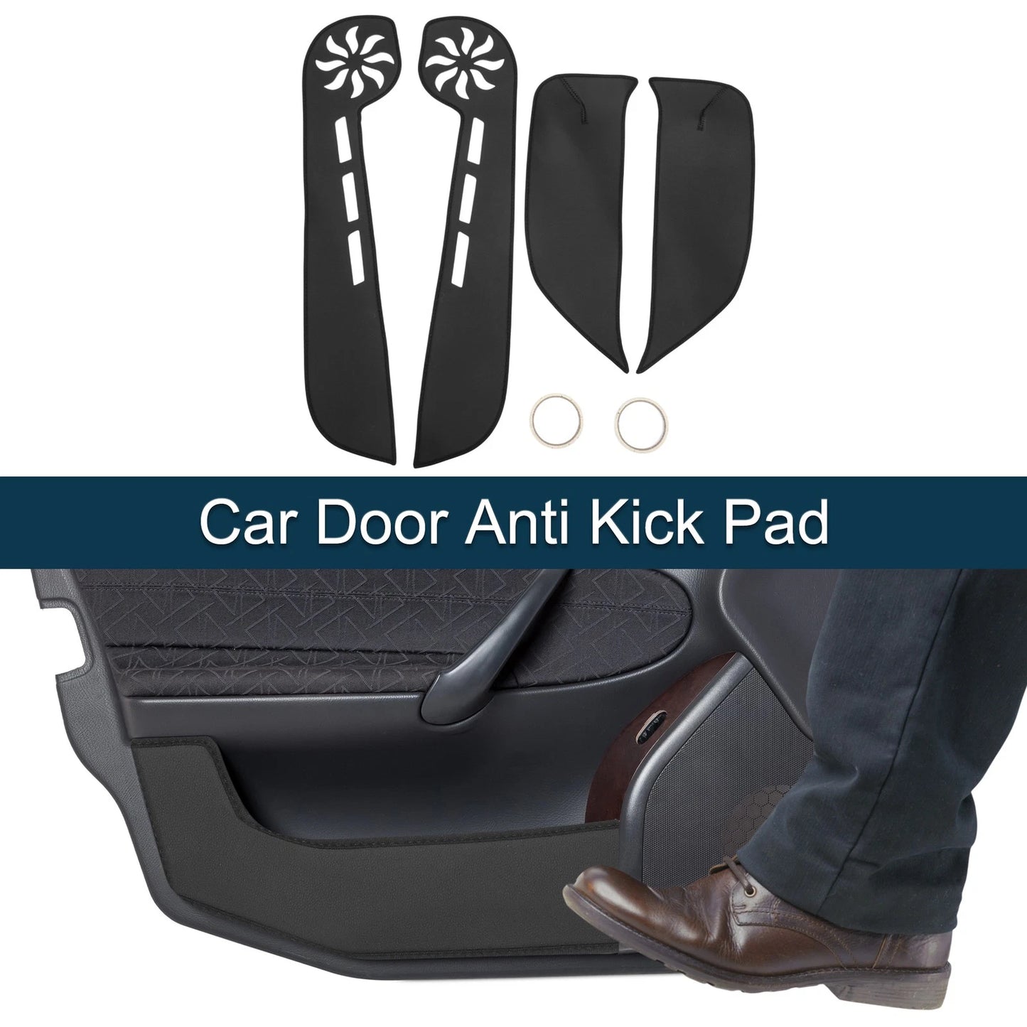 Car Door Anti Kick Pad Sticker Protector for Honda Civic (2000-2009) Black