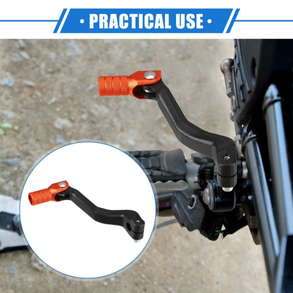 Gear Shifter Lever Universal Folding Aluminum Alloy Orange Black for Motorcycle