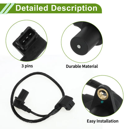 Crankshaft Position Sensor for BMW 735i 1988-1992 (1 Pc, Black)