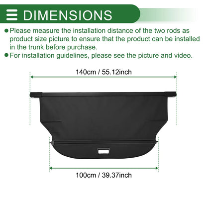 Cargo Cover for Mitsubishi Pajero Sport (2016-2022) Gloss Black