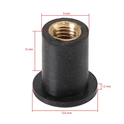 50pcs Rubber Nuts M5 Neoprene for Fairing Thread Insert 5mm F3