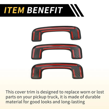 Carbon Fiber Roof Handle Cover Trim for Ford Maverick (2022-2024)