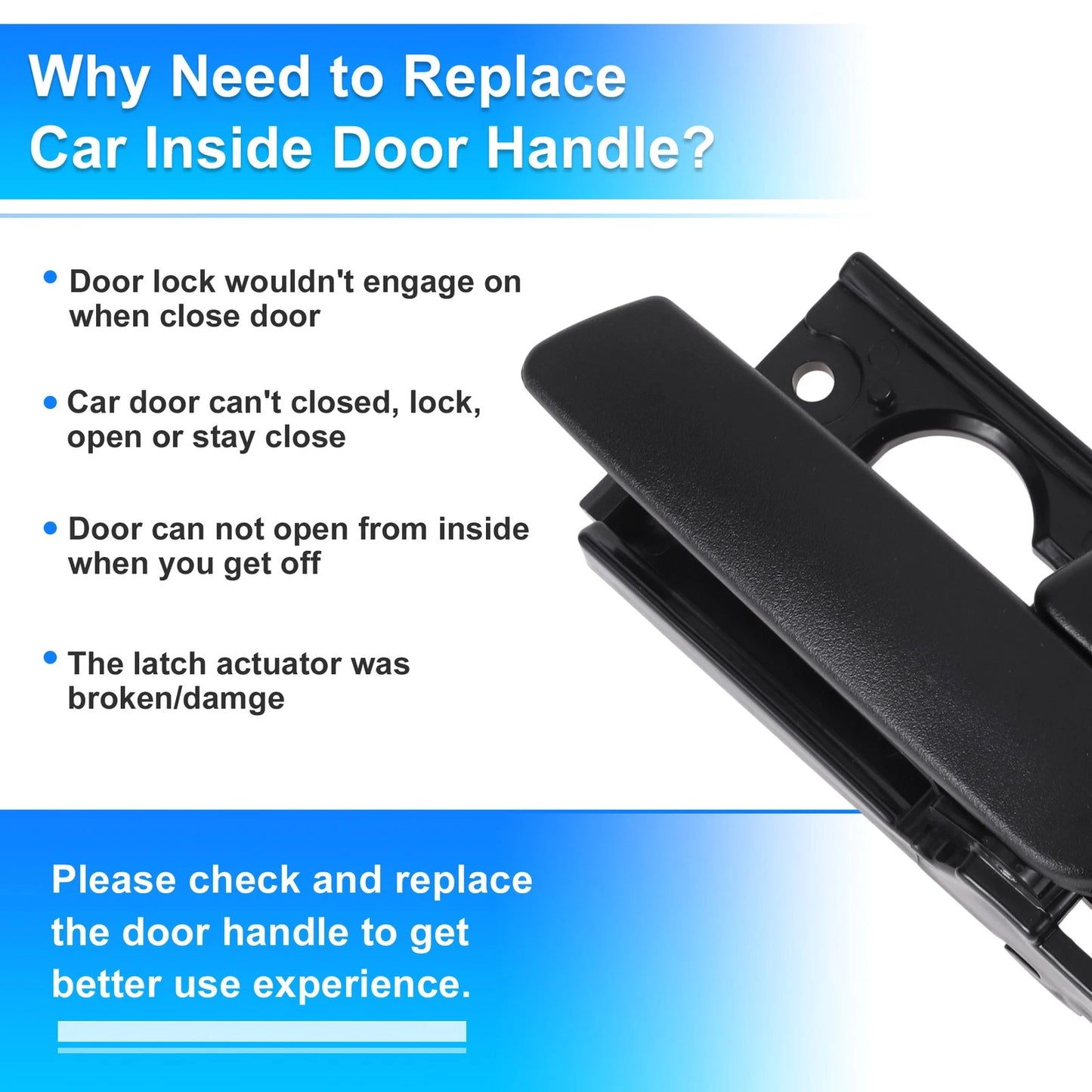 Rear Right Passenger Side Door Handle for Kia Rio (2006-2011)