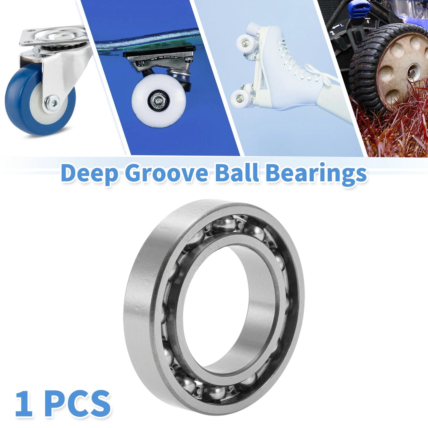45x75x16mm Deep Groove Ball Bearings 1 Pc for Scooter Skateboard Wheel