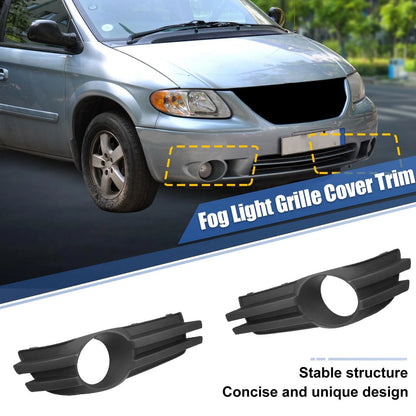 Pair Front Right Fog Light Grille Cover for Dodge Grand Caravan (2008-2010)