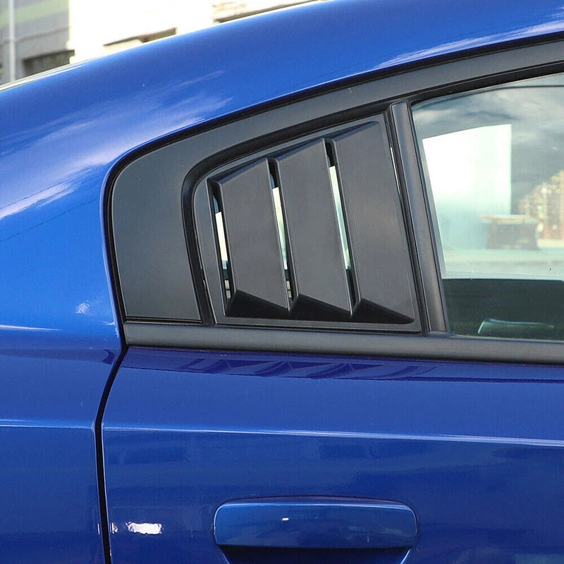 Body Side Window Cowl Louvers Air Vent Scoop Shade Cover Black for Dodge Charger (2011-2023)