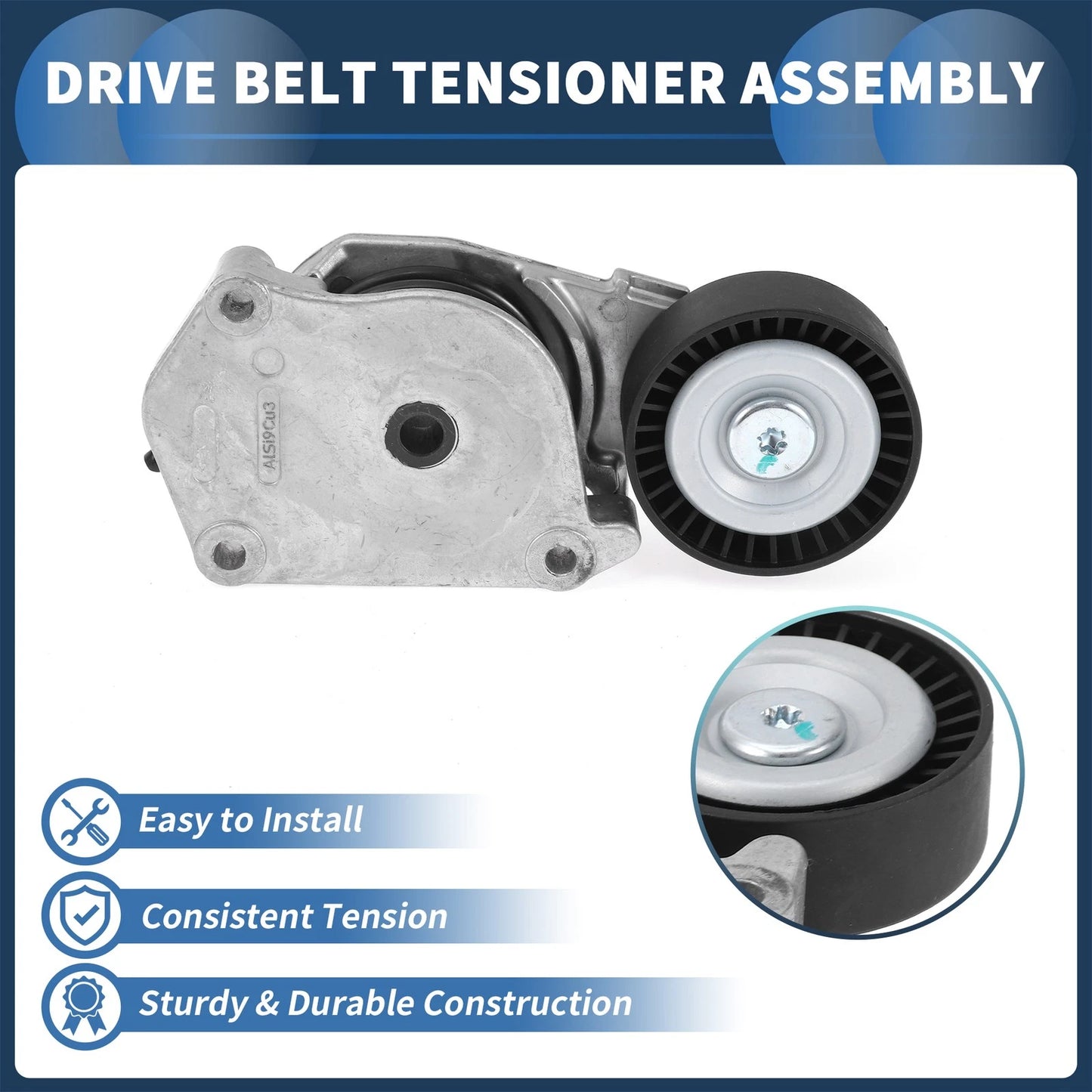Belt Tensioner for Mini Cooper 1.6L L4 (2002-2008) Metal 1 Pc
