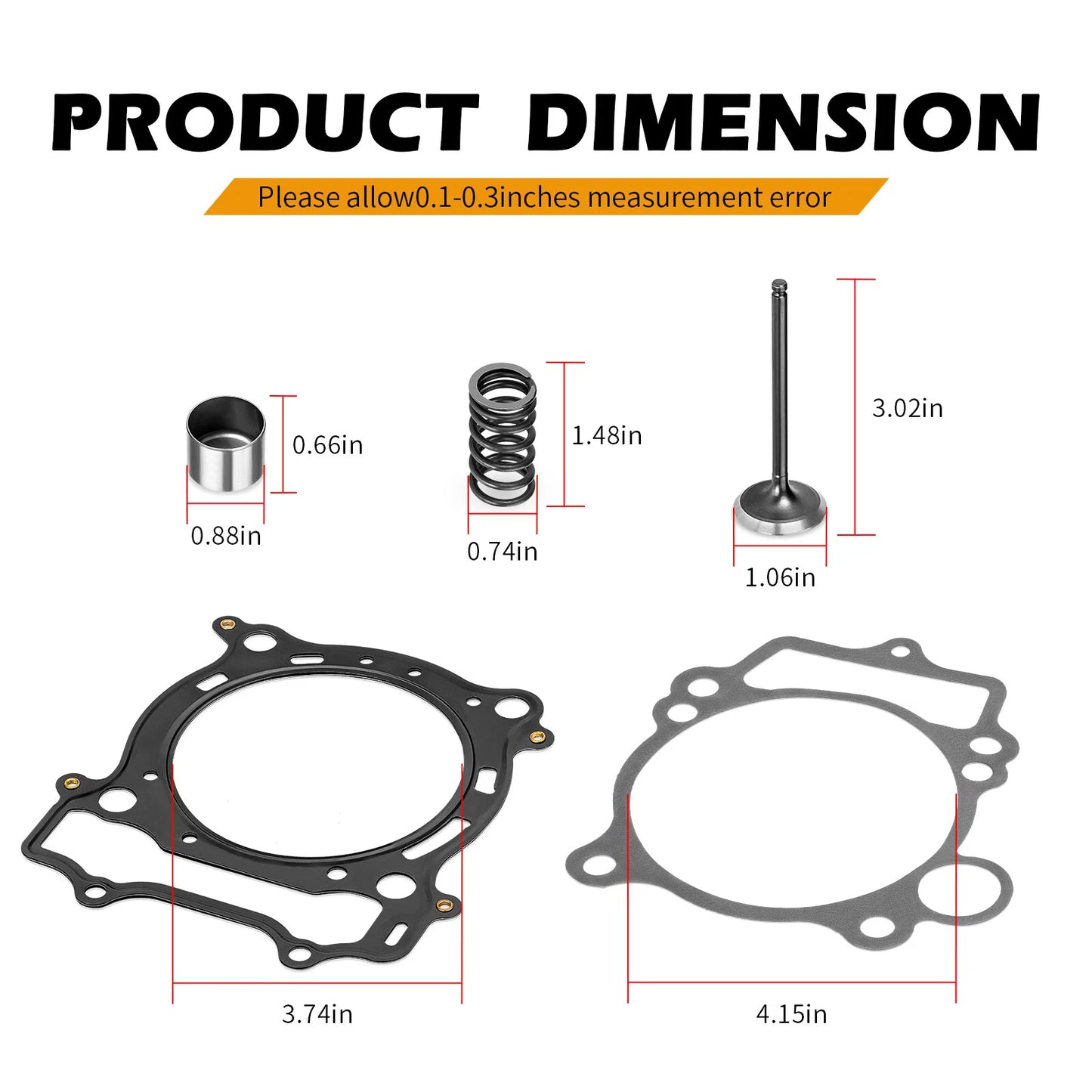 Intake Exhaust Valves Seals Kit for Yamaha YFZ450/YFZ450V 2006-2007