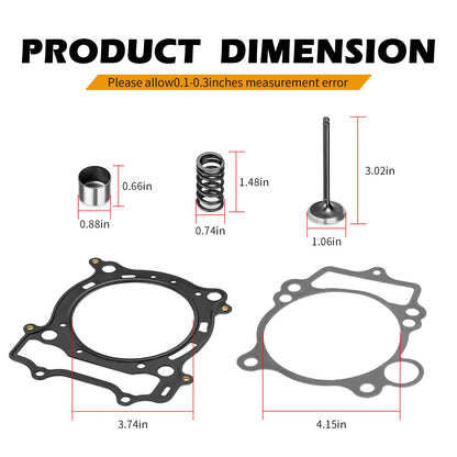 Intake Exhaust Valves Seals Kit for Yamaha YFZ450/YFZ450V 2006-2007