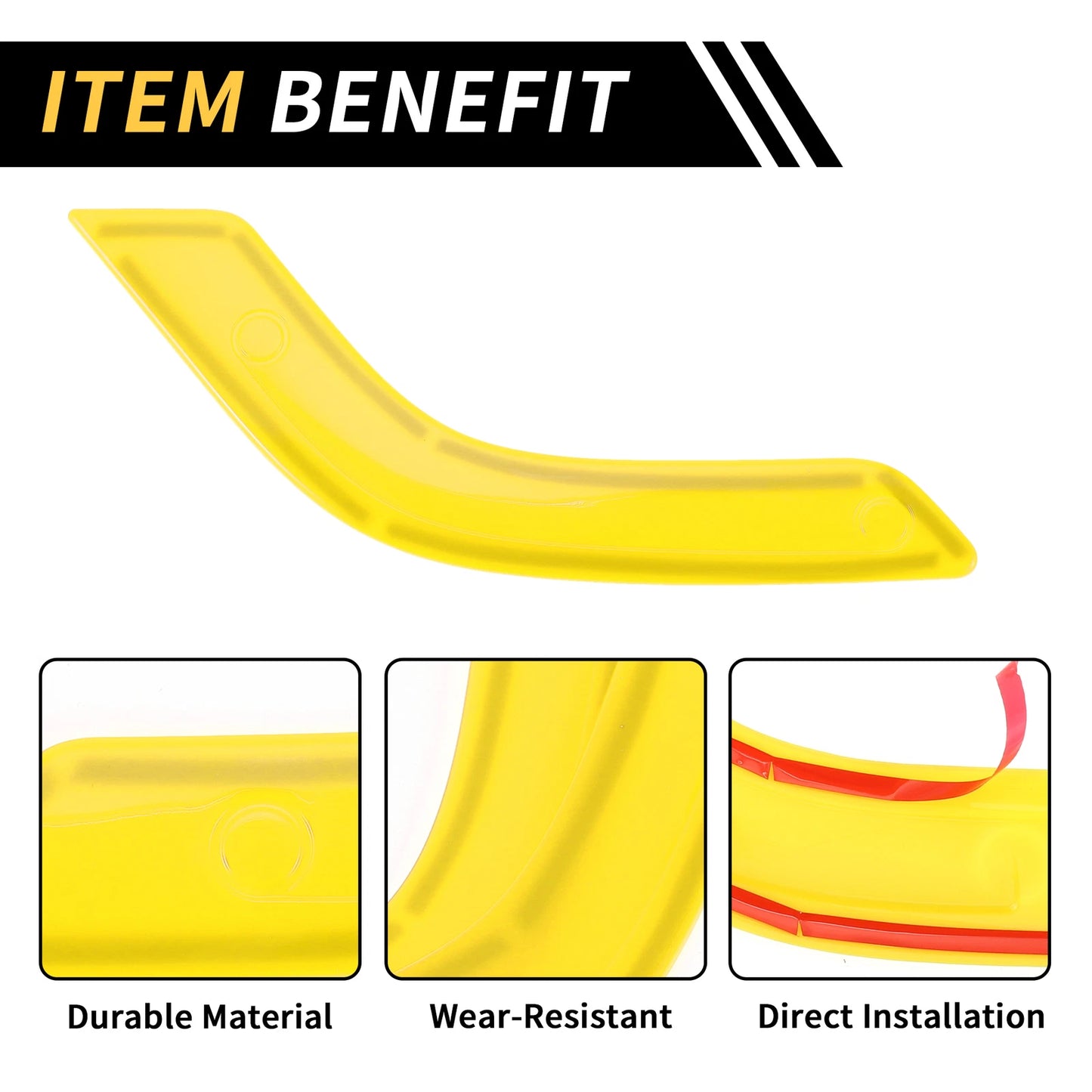 Yellow Front Rear Door Handle Panel Bezel Cover Trims for Jeep Wrangler (2007-2023)