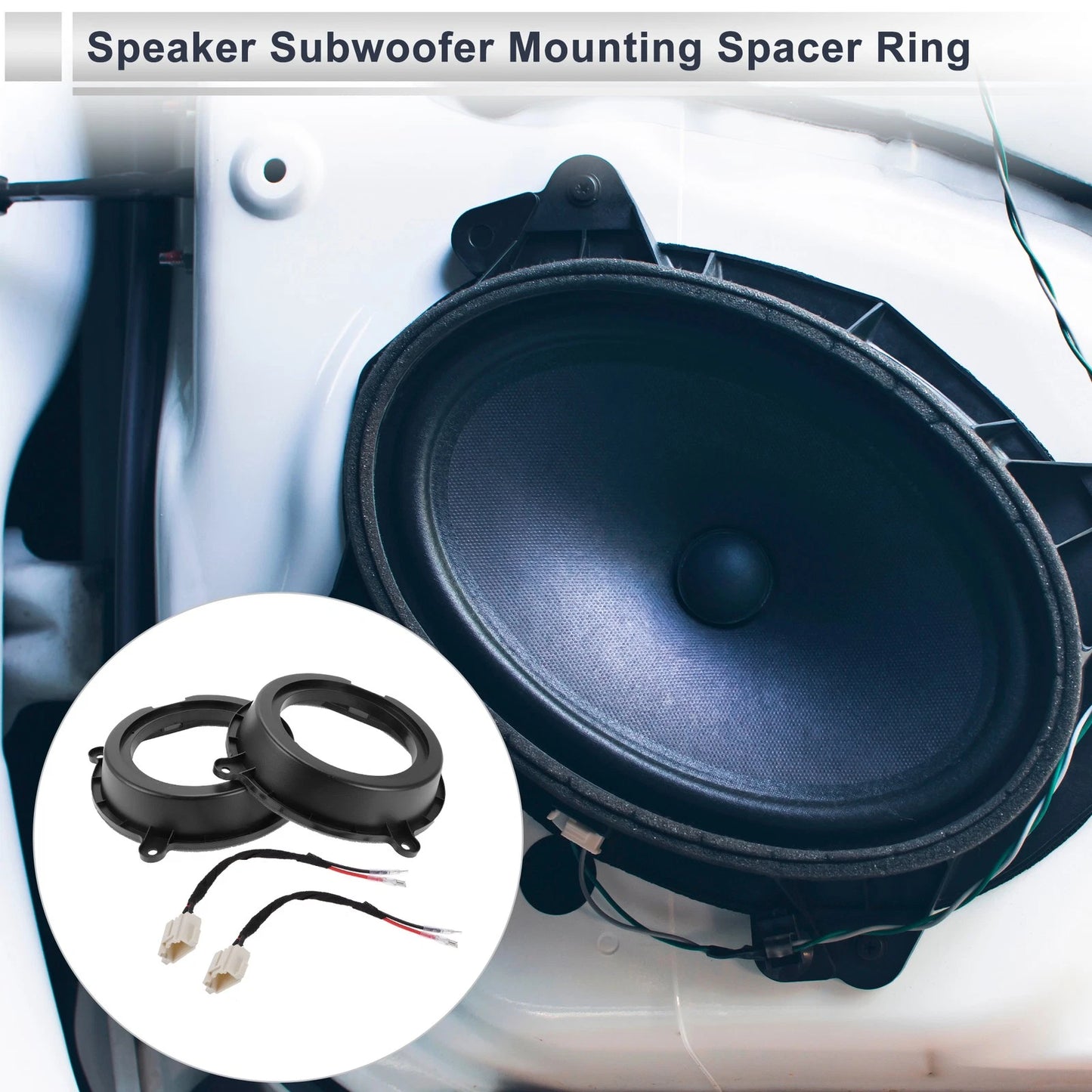 8" to 6.5" Speaker Spacer Rings for Mazda  -  Adaptor Set