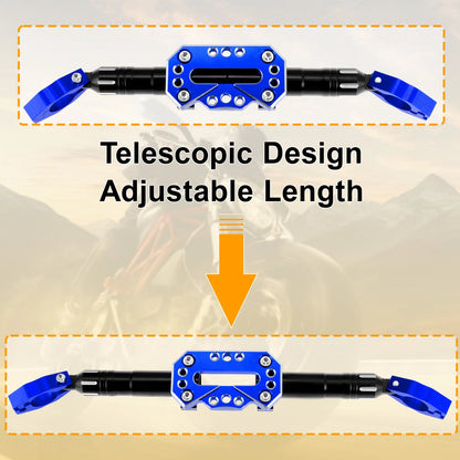 Motorcycle Balance Bar Extender Bracket 260mm Center Hole Blue for Motorcycle