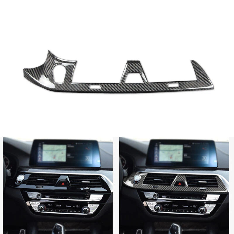 Carbon Fiber Center Control Air Vent Outlet Cover Trim fit For BMW 5 Series G30