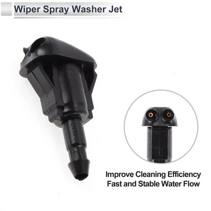 6 Pcs Washer Nozzle & Hose Connector for Toyota