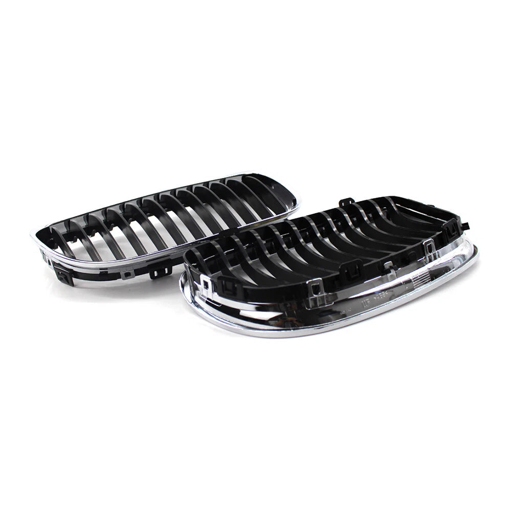 Front Kidney Grille Chrome Black for BMW E90 E91 328i 335i (2009-2011)