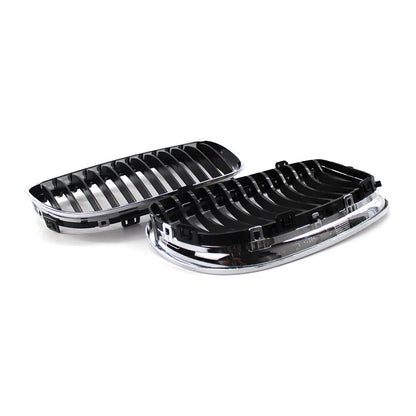 Front Kidney Grille Chrome Black for BMW E90 E91 328i 335i (2009-2011)