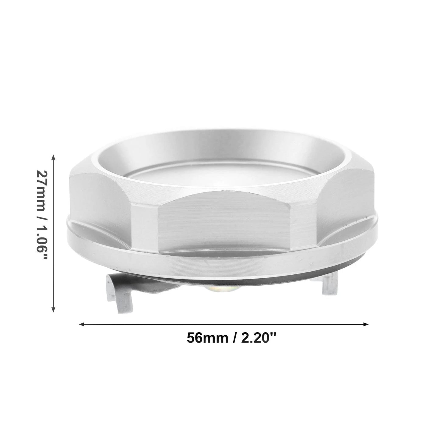 Silver Tone Aluminum Alloy Gas Engine Oil Filler Cap for Mitsubishi