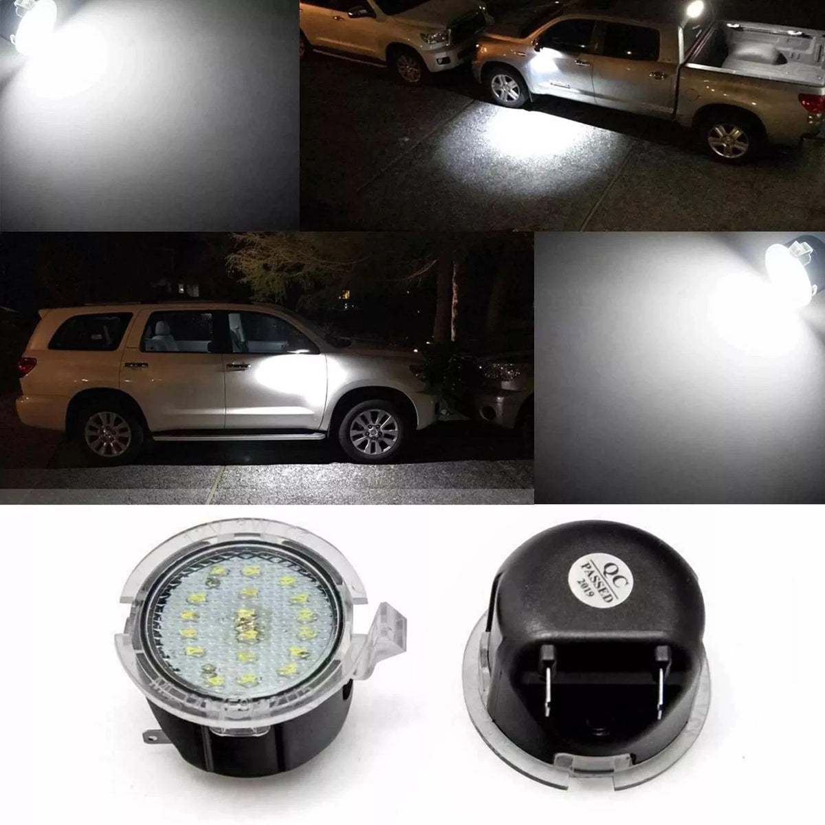 2x LED Side Mirror Puddle Lamps for Toyota Tundra / Sequoia (2007–2021)