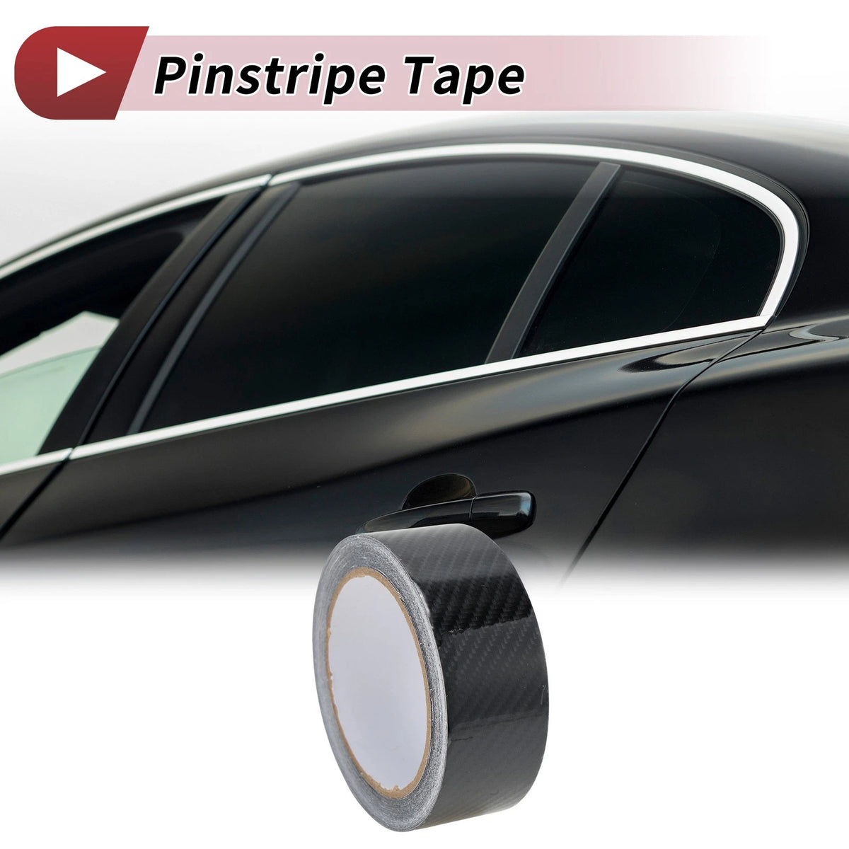 Pinstripe Tape 40mmx10m for Car/Motorcycle Stripes DIY Black 1 Pc