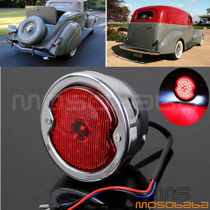 LED Tail Light Assembly Red Lens for Ford Model Pick-ups & Wagons (1933-1936)