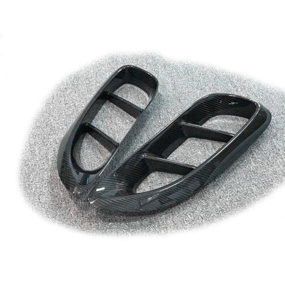 Carbon Fiber Side Fender Air Outlet Vent Cover fit For Porsche 718 Cayman 2018-