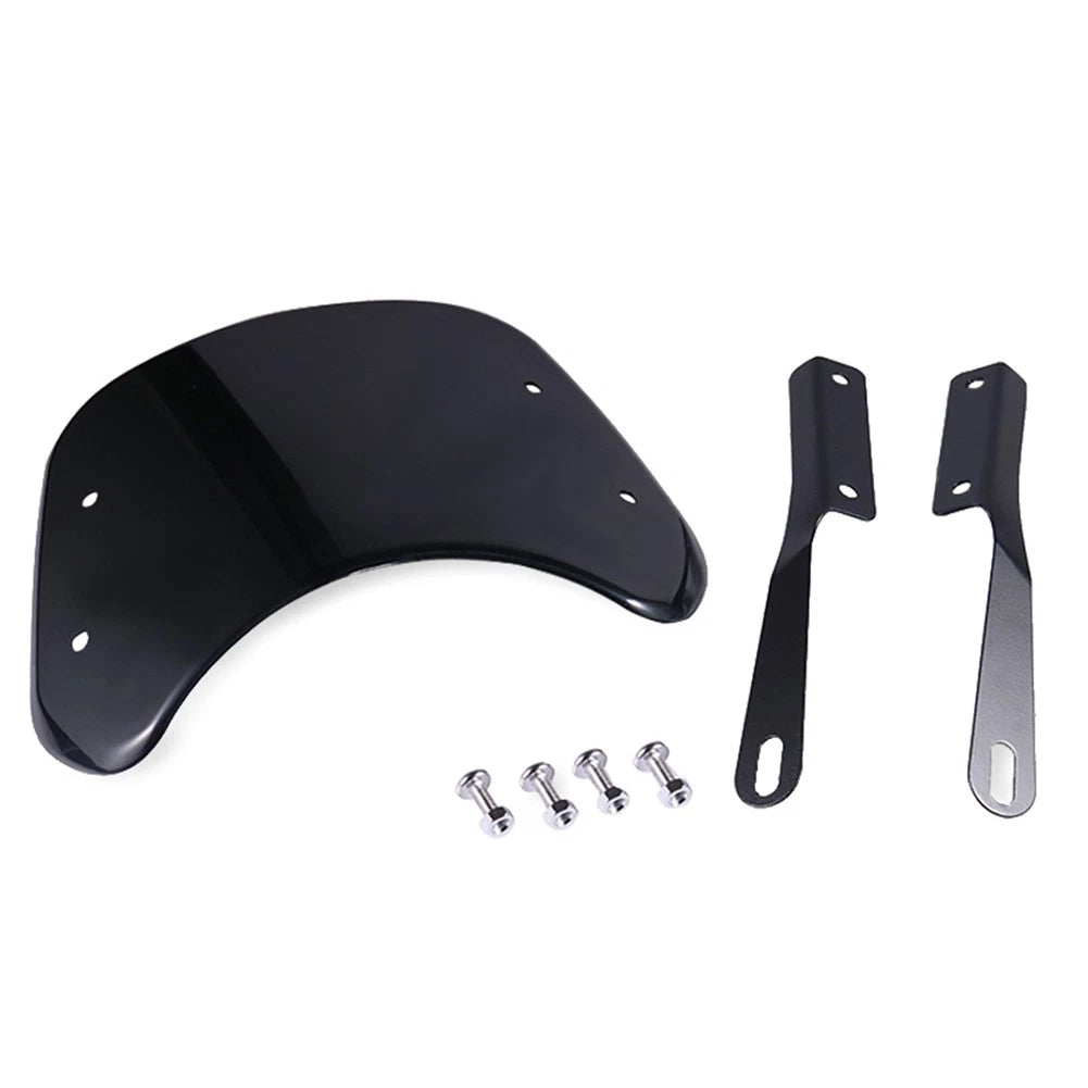 5-7'' Round Headlight Windscreen for Universal Fit Motor Black