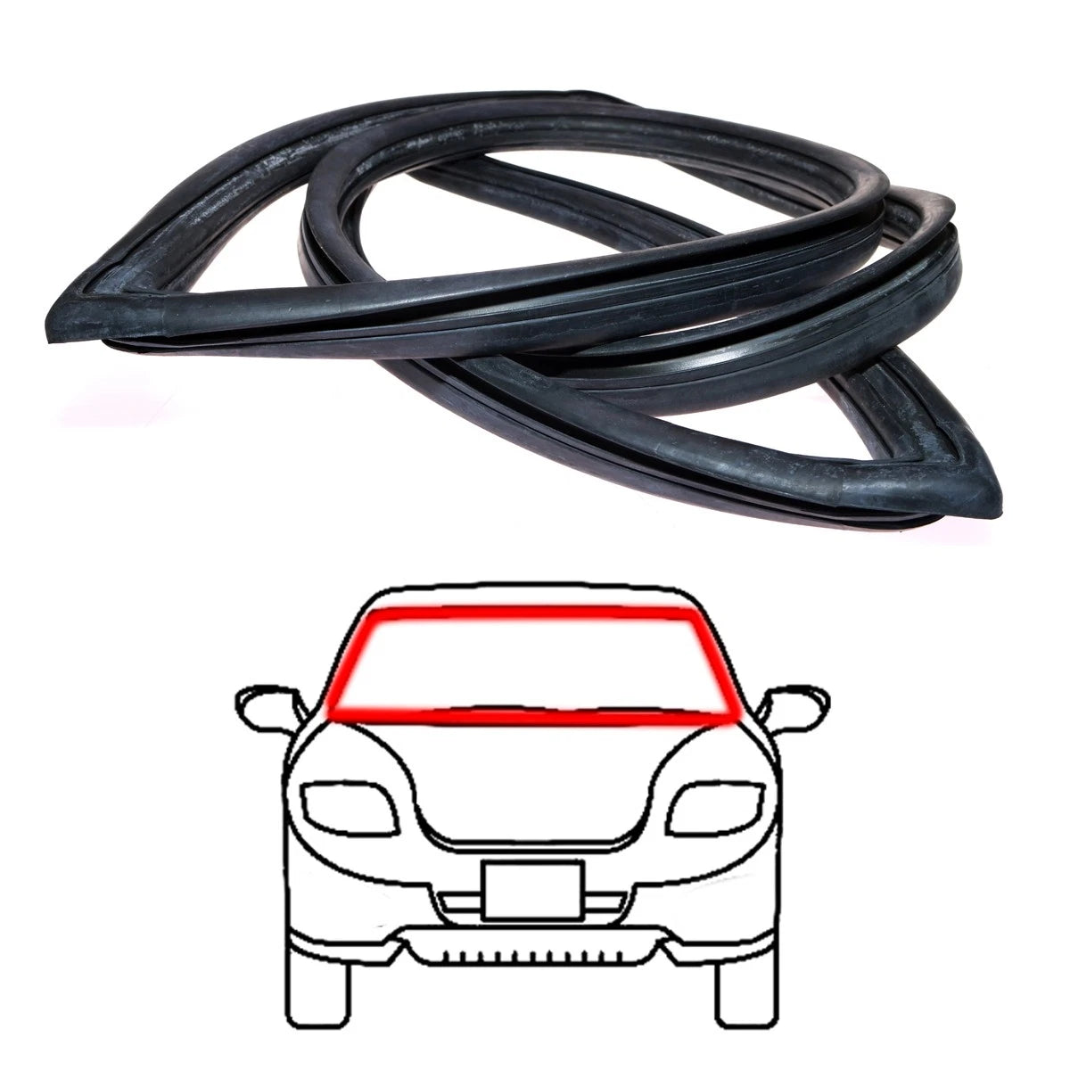 Front Windshield Weatherstrip for Datsun Sunny B310 Sedan 1978-1982