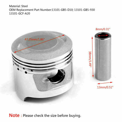 Piston Ring Kit +0.25mm for Honda XR70R CRF70F CT70 C70 (1997-2012)