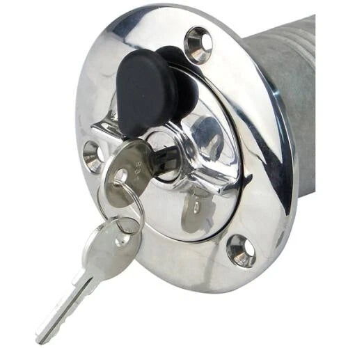 Deck Filler Diesel Straight 50mm Lockable 316 Stainless for OMC/BRP/Mercury