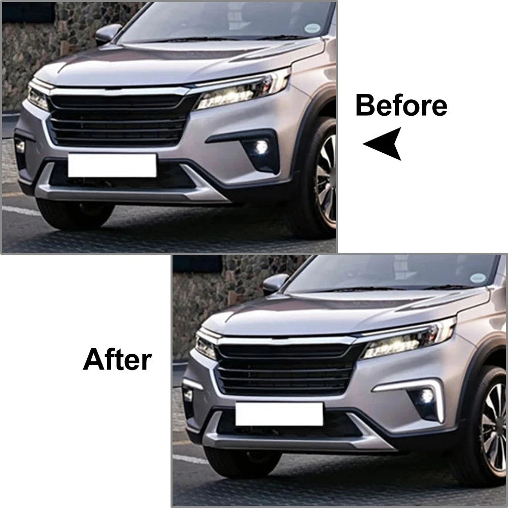 Black Daytime Running Light Fog Lamp Pair for Honda BR-V (2022-2023)