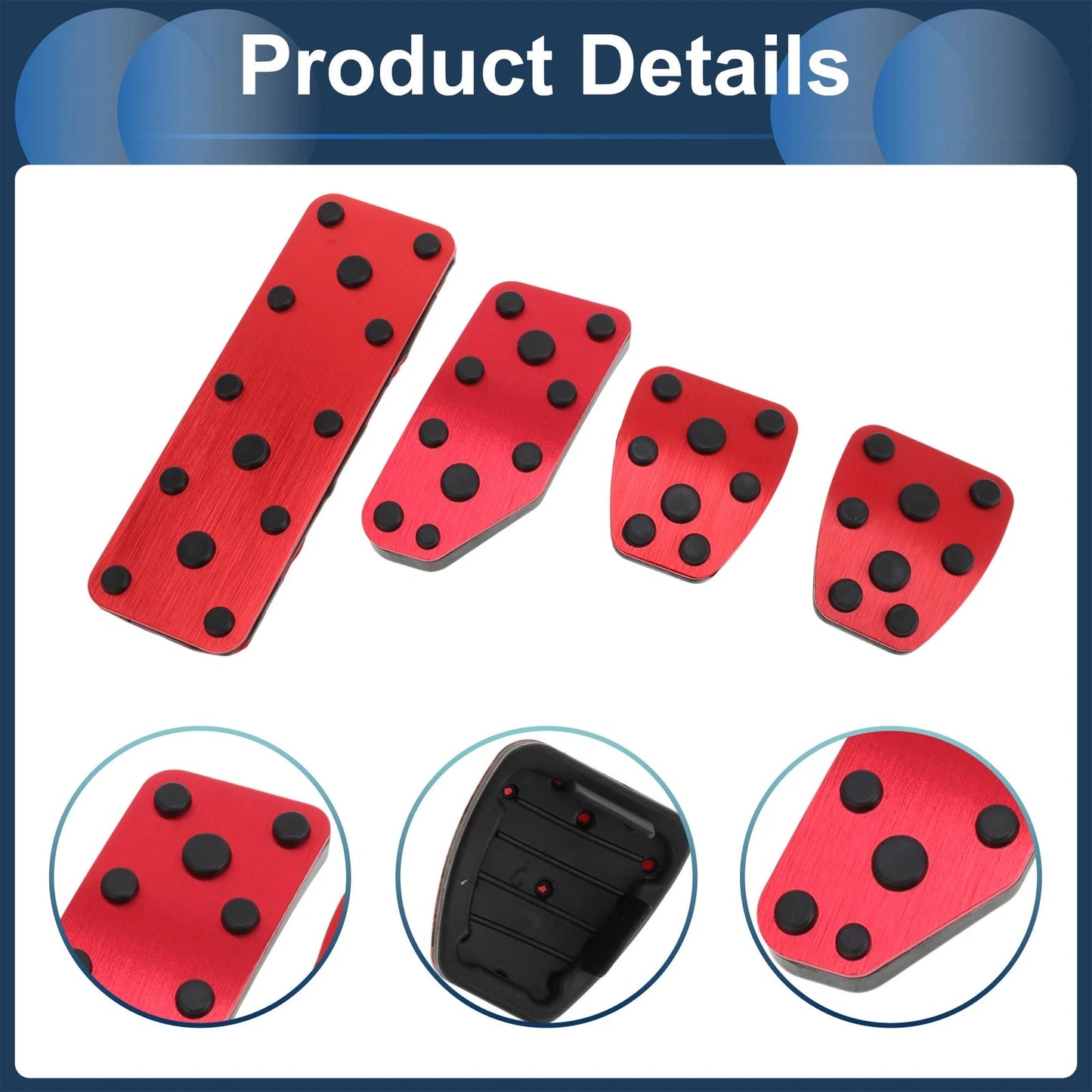 4 Pcs Manual Transmission Accelerator Pedal Covers for Subaru XV (2018-2021)
