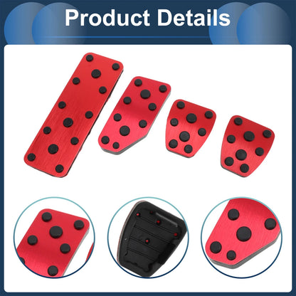 4 Pcs Manual Transmission Accelerator Pedal Covers for Subaru XV (2018-2021)