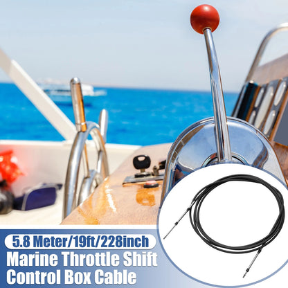 2 x Marine Throttle Shift Control Box Cable Black