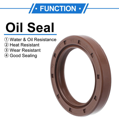 Oil Seal / 32x45x7mm / 2 x Seal Ring Rotary Shaft Seal FKM Brown for Make Model