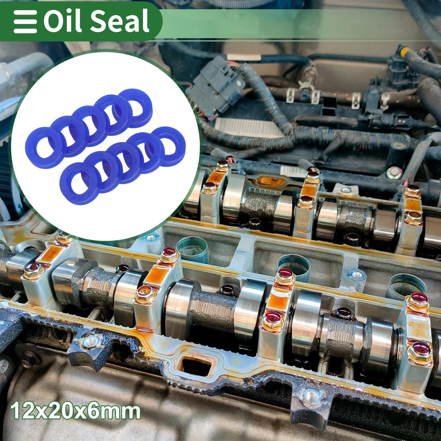 Oil Seal 12x20x6mm 10 Pcs TPU Seal Ring Rotary Shaft for Generic