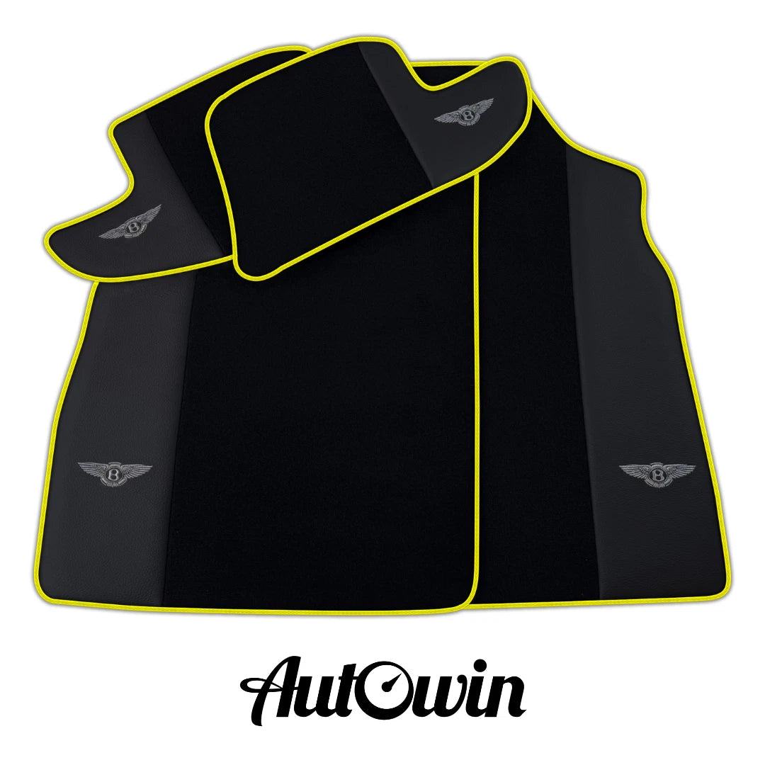 AutoWin Floor Mats for Bentley Continental GTC 2006-2011 | Light Yellow Trim
