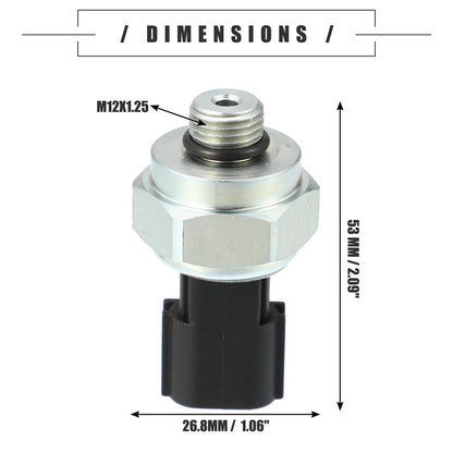 Power Steering Pressure Sensor for Nissan (Metal, Black/Silver)