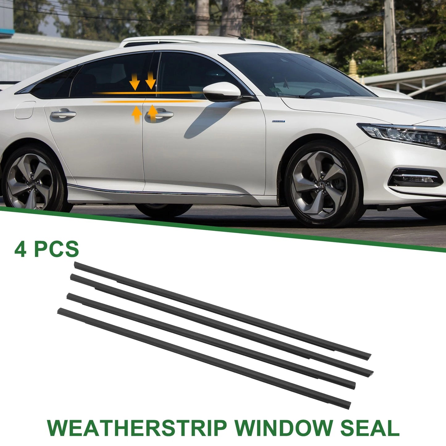 4pcs Weatherstrip Window Seal for Honda Accord (2018-2020)