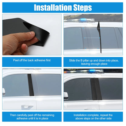 6 Pcs Windshield B Pillar Trim for Honda Accord (2018-2022) Matte Black