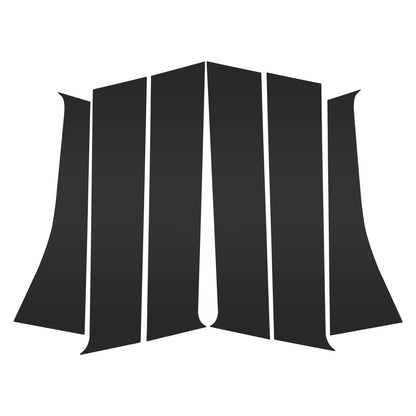 6 Pcs Door Pillar Window Trim for Mitsubishi Outlander (2011-2014) Black