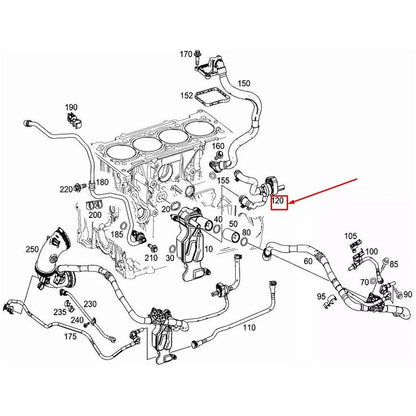 Engine Breather Tube for Benz X218 S205 W213 C253 R172 (2011-2023)