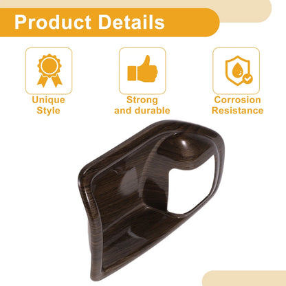 Woodgrain Brown Interior Door Handle Bowl Cover Trim for Jeep Wrangler (2007-2018)