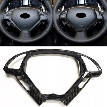 Steering Wheel Trim for Infiniti G37 EX37 G25 Q40 Carbon Fiber (2007-2015)