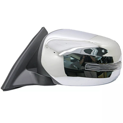 Front Left Chrome Electric Side Mirror w/ LED for Mitsubishi Triton (05-14)