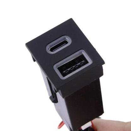 Charger Socket for Toyota RAV4 C-HR Tundra Dual USB-C PD USB-A QC3.0 (2016-2023)
